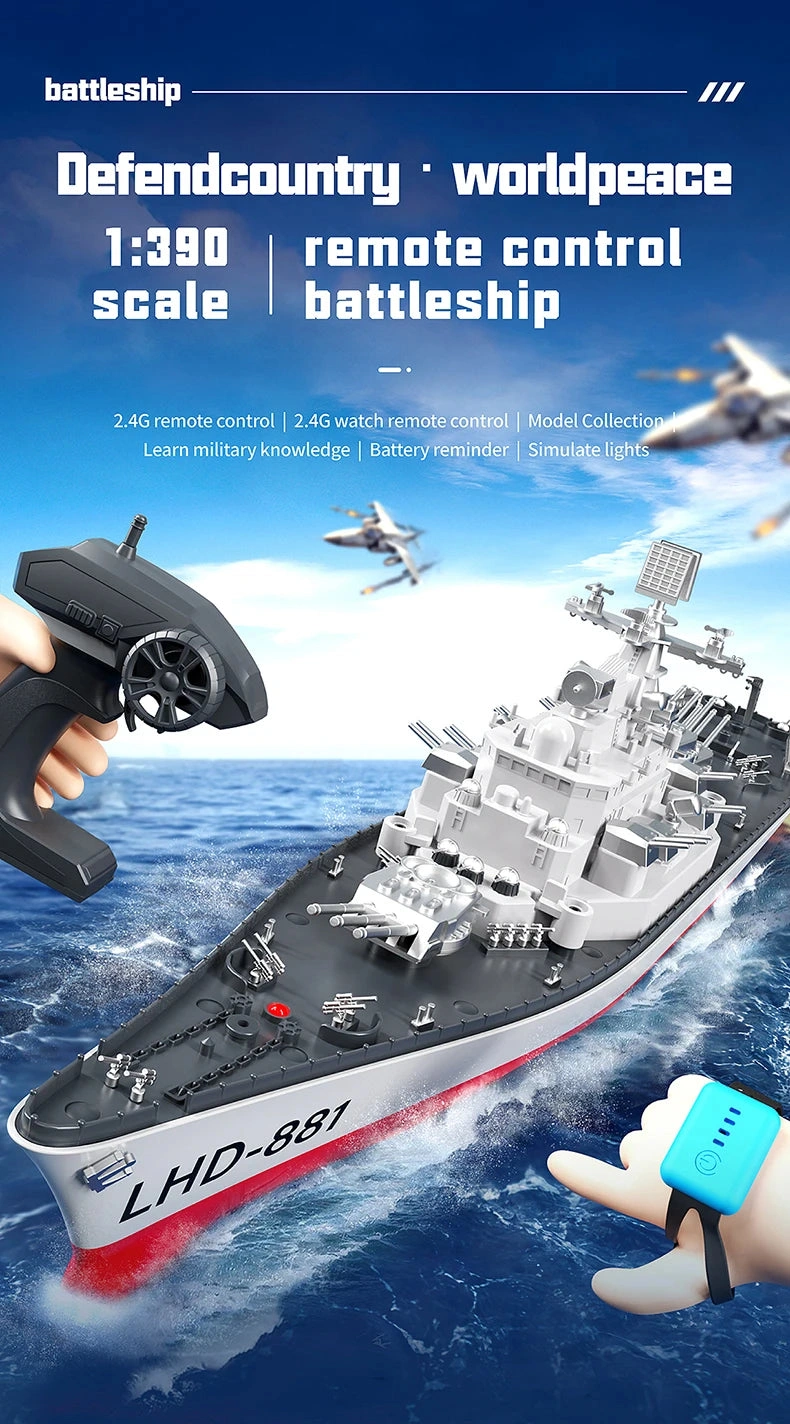 Remote Control Army Navy Destroyer: Epic Battleship Model – 2.4G Action!